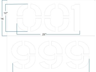 12 Inch 3 Digit 100-199 Number Set
