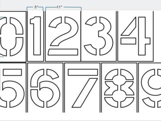 12 Inch Single Digit Number Set