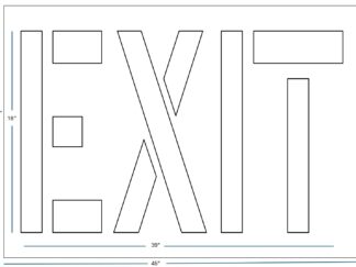 16 Inch EXIT