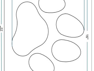 16 Inch Paw Print