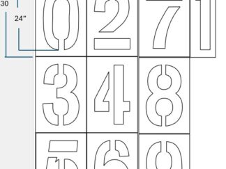 24 inch Single Digit Number Set