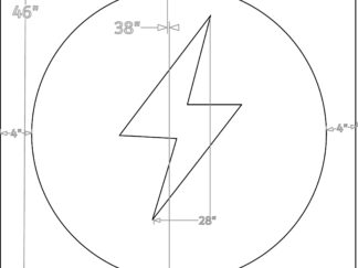 46 Inch Voltage Symbol for EV Charging Station 2 Part Stencil