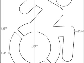 39 Inch Active Handicap Symbol 40x46 ADA