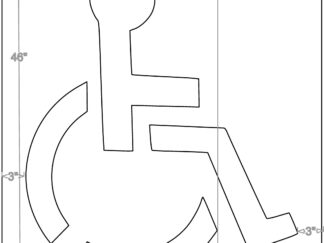39 Inch Handicap Symbol 40x46 ADA