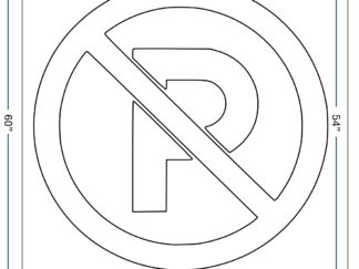 54 Inch No Parking Symbol With Strike Through