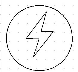 42 Inch Voltage Symbol for EV Charging Station