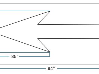 72 Inch Bike Lane Straight Arrow(6Ft)