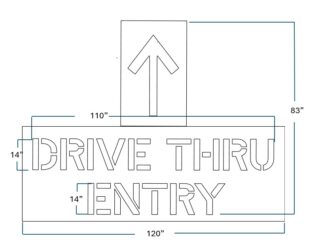 14 Inch Starbucks DO NOT ENTER with Line and X Symbol