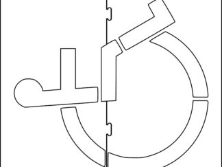 84 Inch Handicap 2 Part Stencil