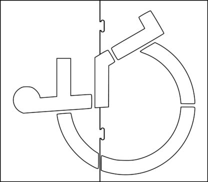 84 Inch Handicap 2 Part Stencil