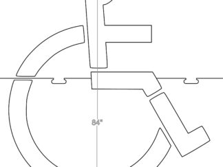 84 Inch Handicap 2 Part Stencil
