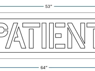 12 Inch PATIENT with Border 22x64