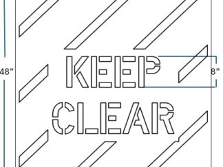 48 Inch KEEP CLEAR 48x48