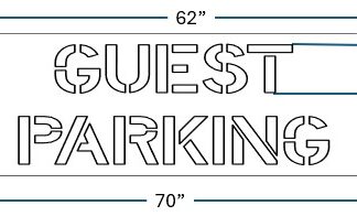 8 Inch GUEST PARKING 24x70 Rounded
