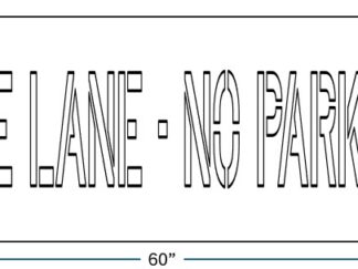 4inch FIRE LANE - NO PARKING 8x60