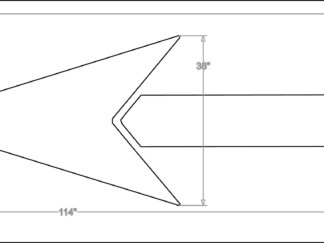 114" Home Depot Straight Arrow 54x120