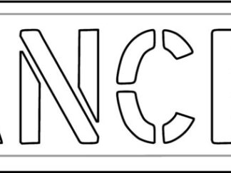 12 Inch MAINTENANCE PARKING 18x183 2 part Stencil