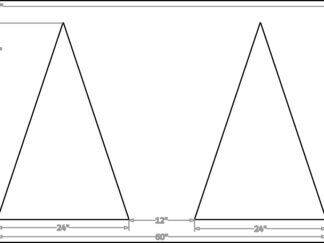 36 Inch Target Shark Teeth 44x70