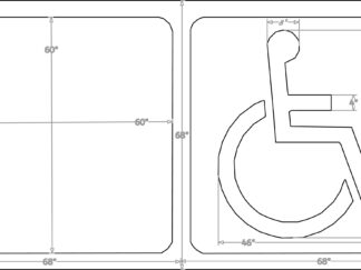52 Inch Home Depot Handicap w Background 68x132 - 2 Part
